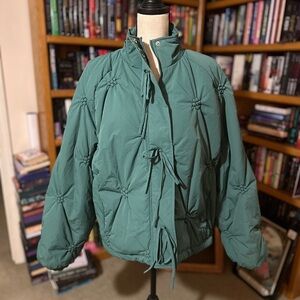 BaeVely Green Puffer Jacket
